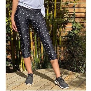 High Rise galaxy Print black white leggings sz xs